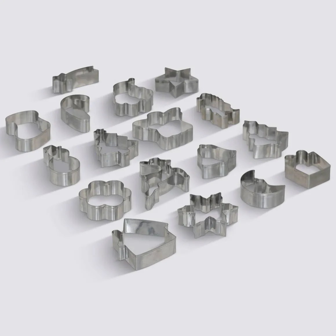 Emporte-pièces, 18 pièces, Argent