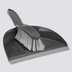 Ensemble pelle/balayette plastique, Gris
