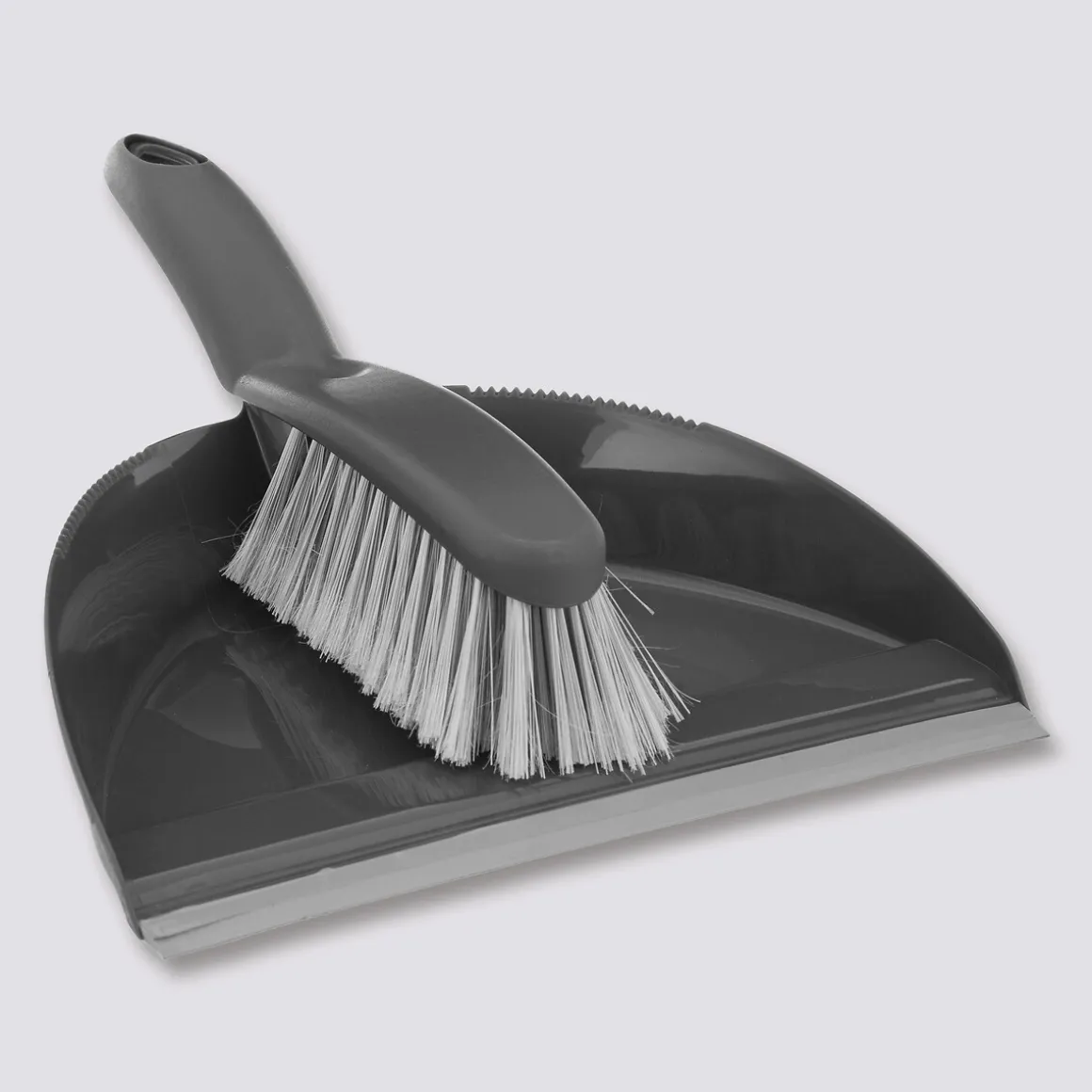 Ensemble pelle/balayette plastique, Gris