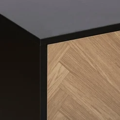 Etagère 9 cases, Effet bois et noir