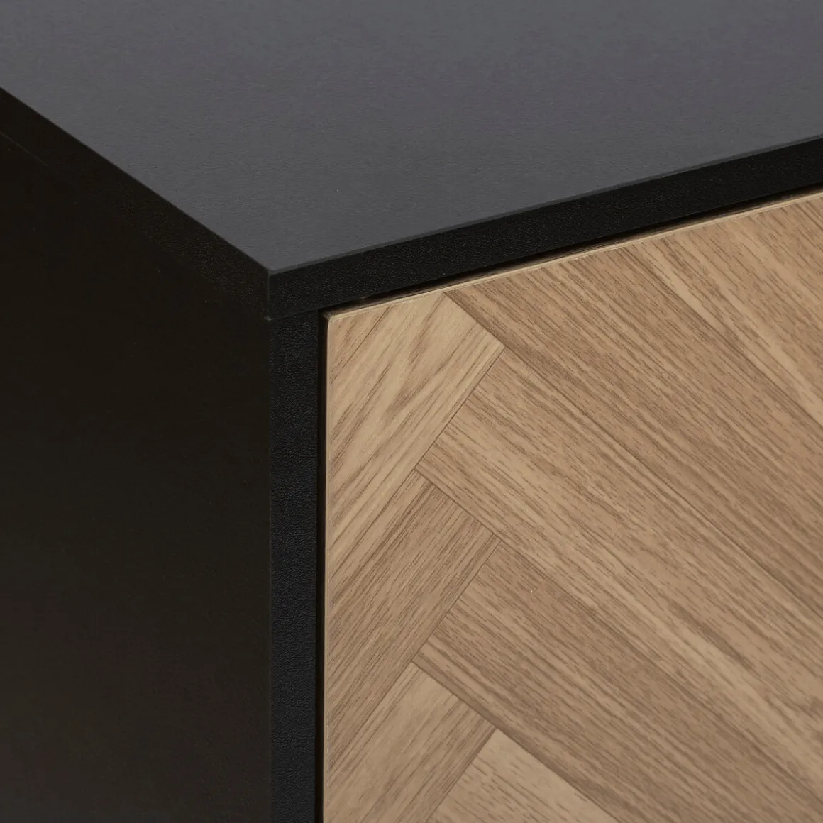 Etagère 6 cases, Effet bois et noir