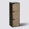Etagère 3 cases, Effet bois et noir
