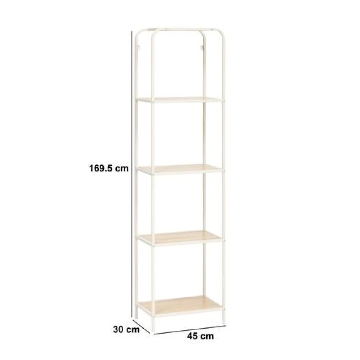 Etagère 4 niveaux, Beige