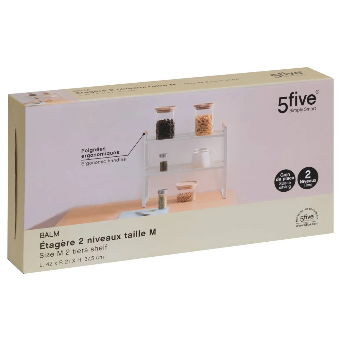 Etagère 2 niveaux, Blanc
