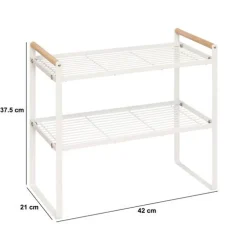 Etagère 2 niveaux, Blanc