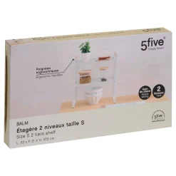 Etagère 2 niveaux, blanc