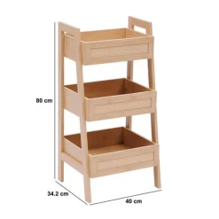 Etagère, 3 niveaux, H.80 cm, Beige
