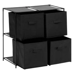 Etagère 2 niveaux, Noir