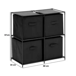 Etagère 2 niveaux, Noir