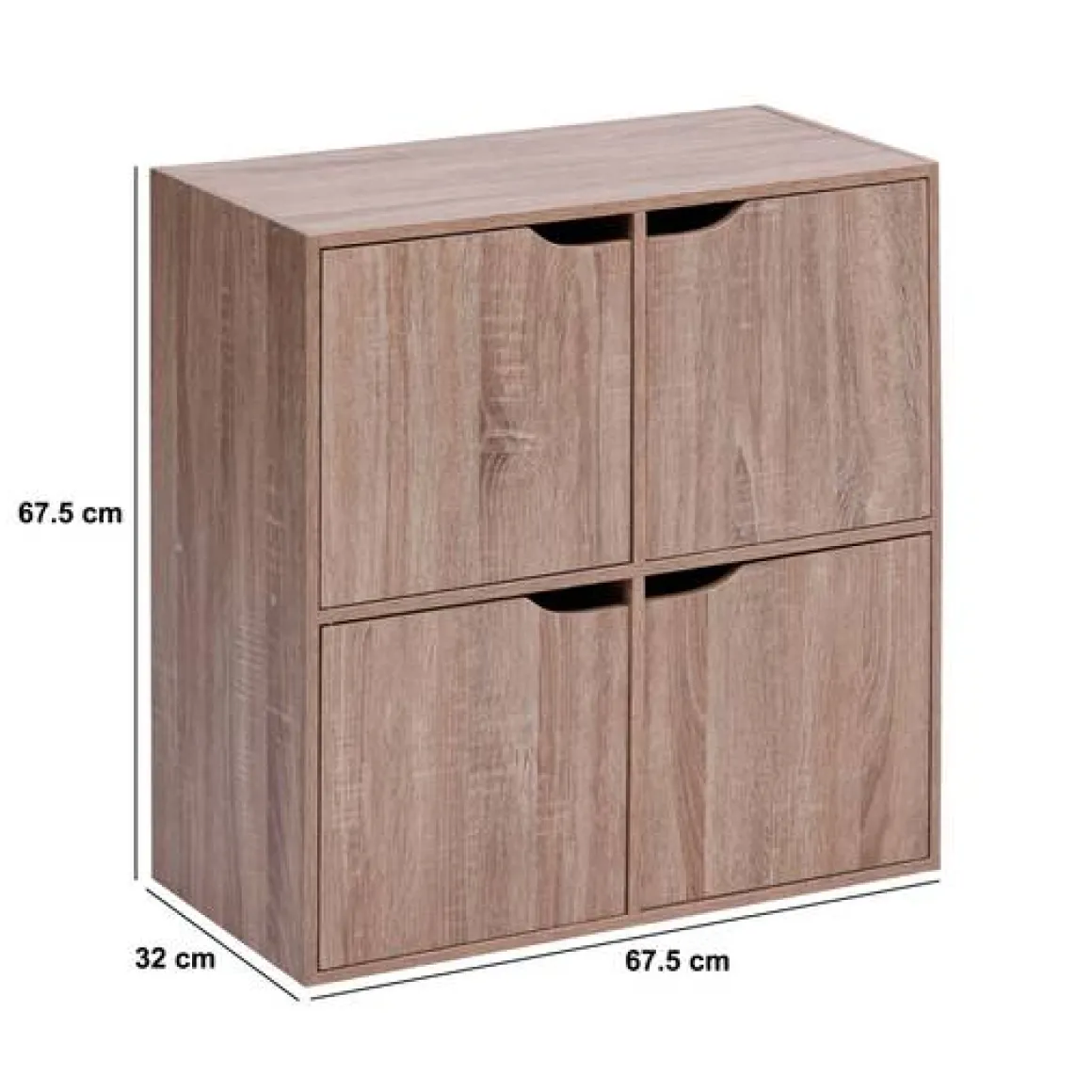 Etagère 4 portes, Beige