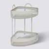 Etagère d'angle 2 niveaux, Beige