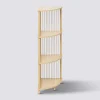 Etagère d'angle 4 niveaux, Effet bois clair