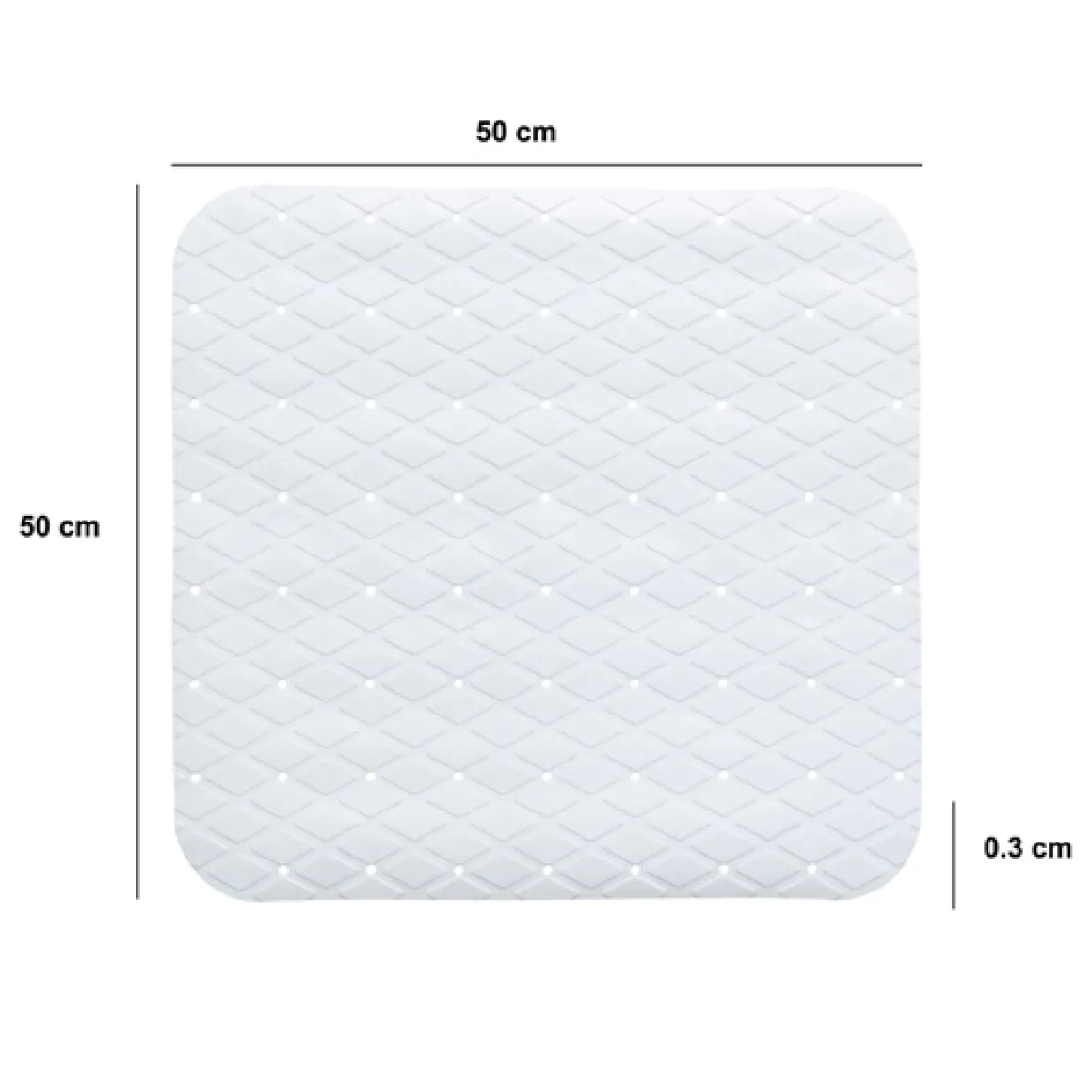 Fond de douche antidérapant, Plastique