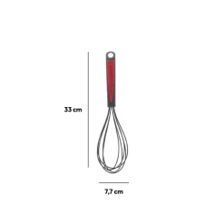Fouet silicone- Noir,rouge