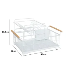 Égouttoir 2 niveaux, Blanc
