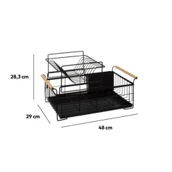 Égouttoir 2 niveaux en métal