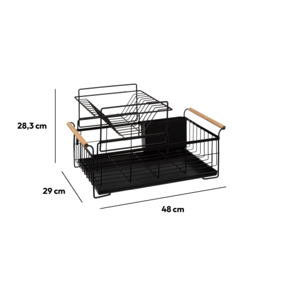 Égouttoir 2 niveaux en métal