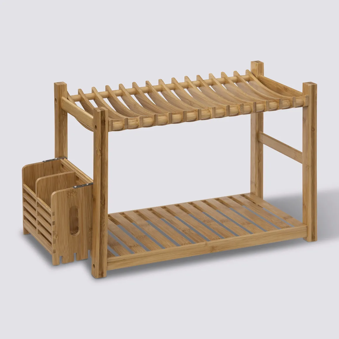 Égouttoir 2 niveaux et couverts