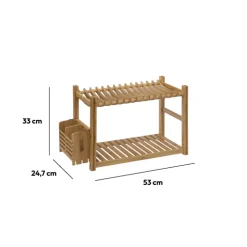 Égouttoir 2 niveaux et couverts