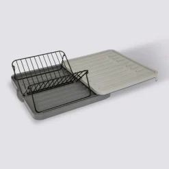 Égouttoir avec rack extensible, Gris