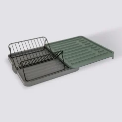 Égouttoir avec rack extensible, Vert