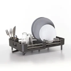 Égouttoir extensible 12 assiettes, Gris