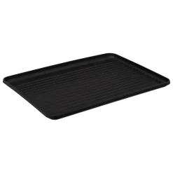 Égouttoir pliant 2 niveaux avec plateau, Noir