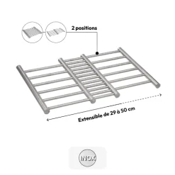 Grand dessous de plat extensible, Inox