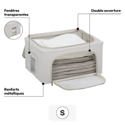 Housse de rangement double ouverture, 50x35 cm