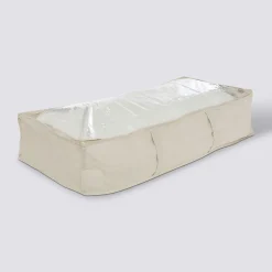 Housse de rangement lit, 100x20 cm, Beige