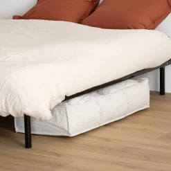 Housse de rangement lit, 100x20 cm, Beige
