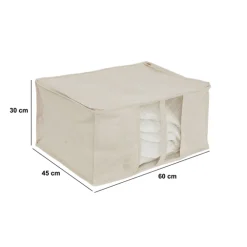 Housse de rangement souple, 60x30 cm, Beige