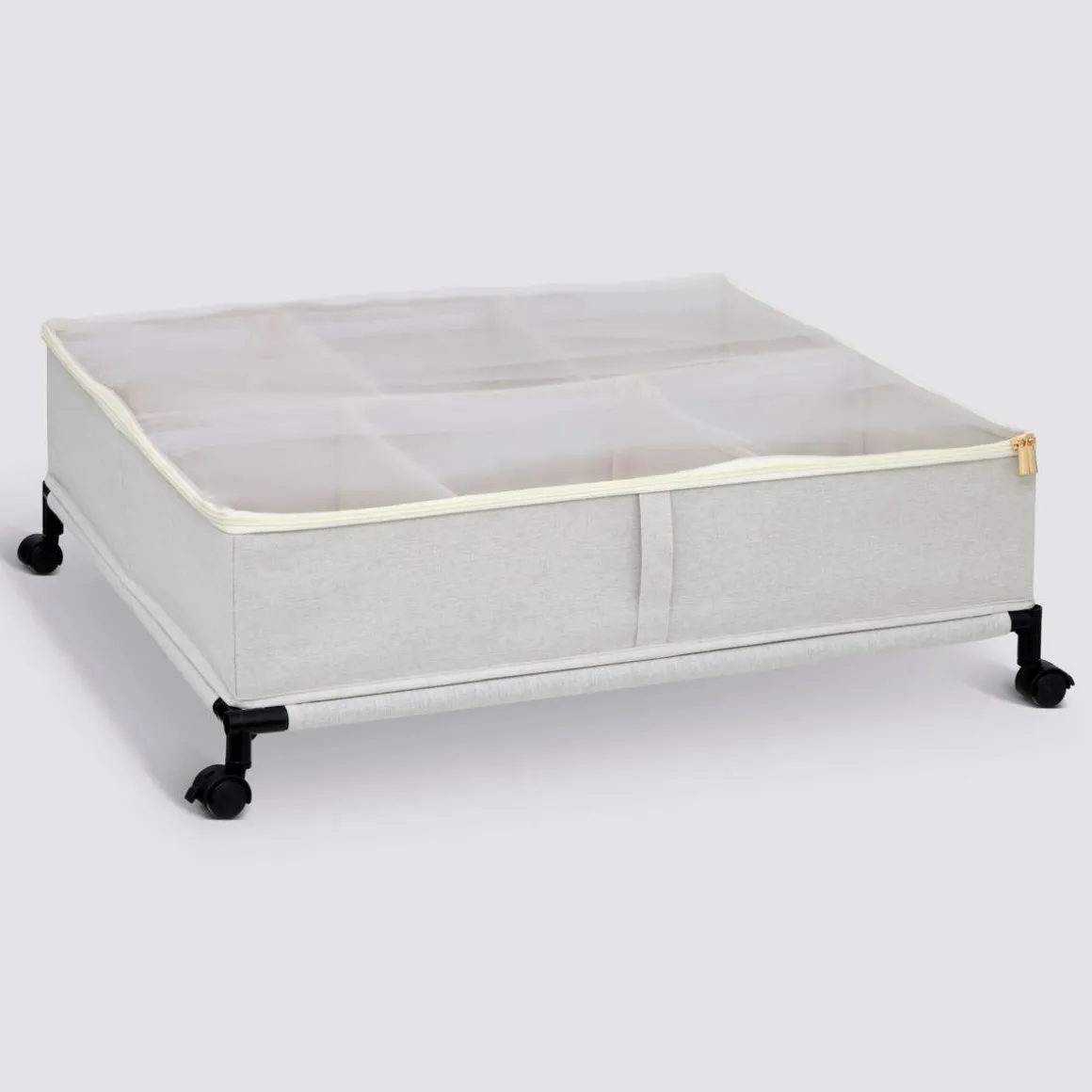 Housse de rangement sous lit, L.66 cm, Beige
