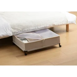 Housse de rangement sous lit, L.66 cm, Beige