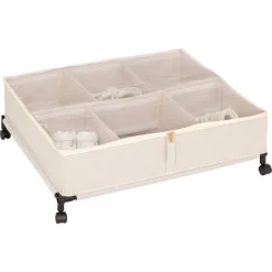 Housse de rangement sous lit, L.66 cm, Beige