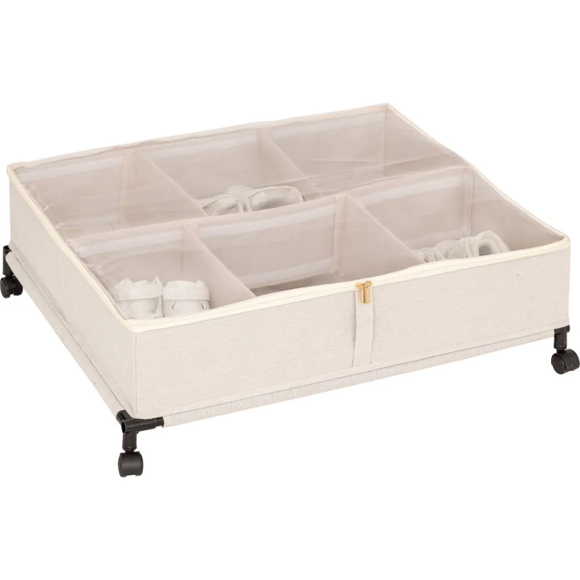 Housse de rangement sous lit, L.66 cm, Beige
