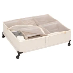 Housse de rangement sous lit, L.66 cm, Beige