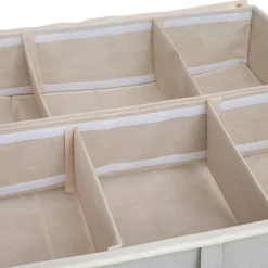 Housse de rangement sous lit, L.66 cm, Beige