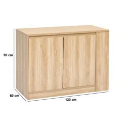 Ilot central, 2 portes, Beige
