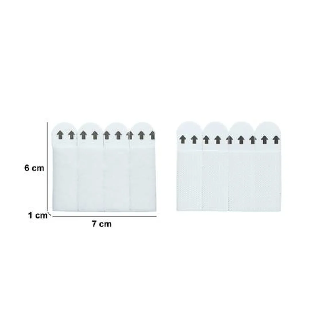 Lot de 8 bandes de fixation murales, 2kg max.