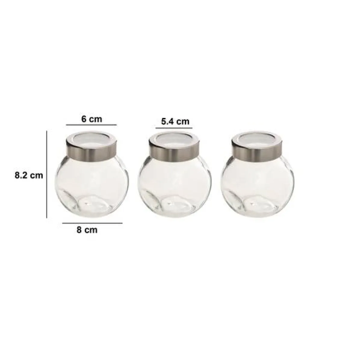 Lot de 3 bocaux à épices, 200 ml
