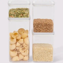Lot de 4 bocaux de conservation hermétiques 0,5L à 1,5L