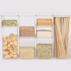 Lot de 8 bocaux de conservation hermétiques 0,5L à 2L