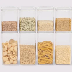 Lot de 8 bocaux de conservation hermétiques 1L et 1,5L