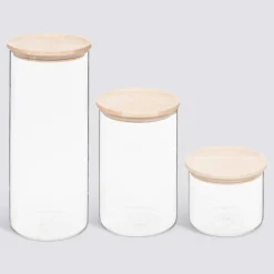 Lot de 3 bocaux, 0,4L/0,9L/1,5L