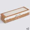 Lot de 2 boîtes à gâteaux, Beige