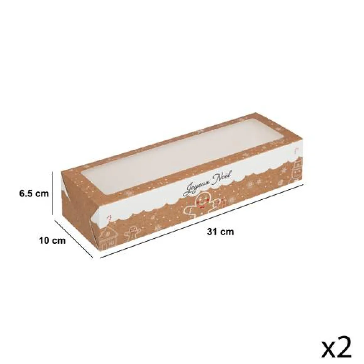 Lot de 2 boîtes à gâteaux, Beige
