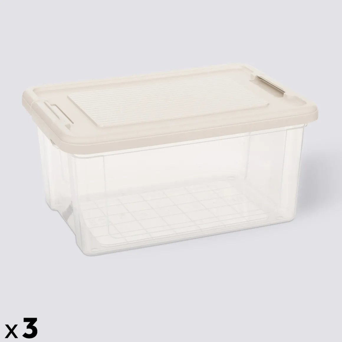 Lot de 3 boîtes de rangement 16L