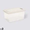 Lot de 2 boîtes de rangement 30L