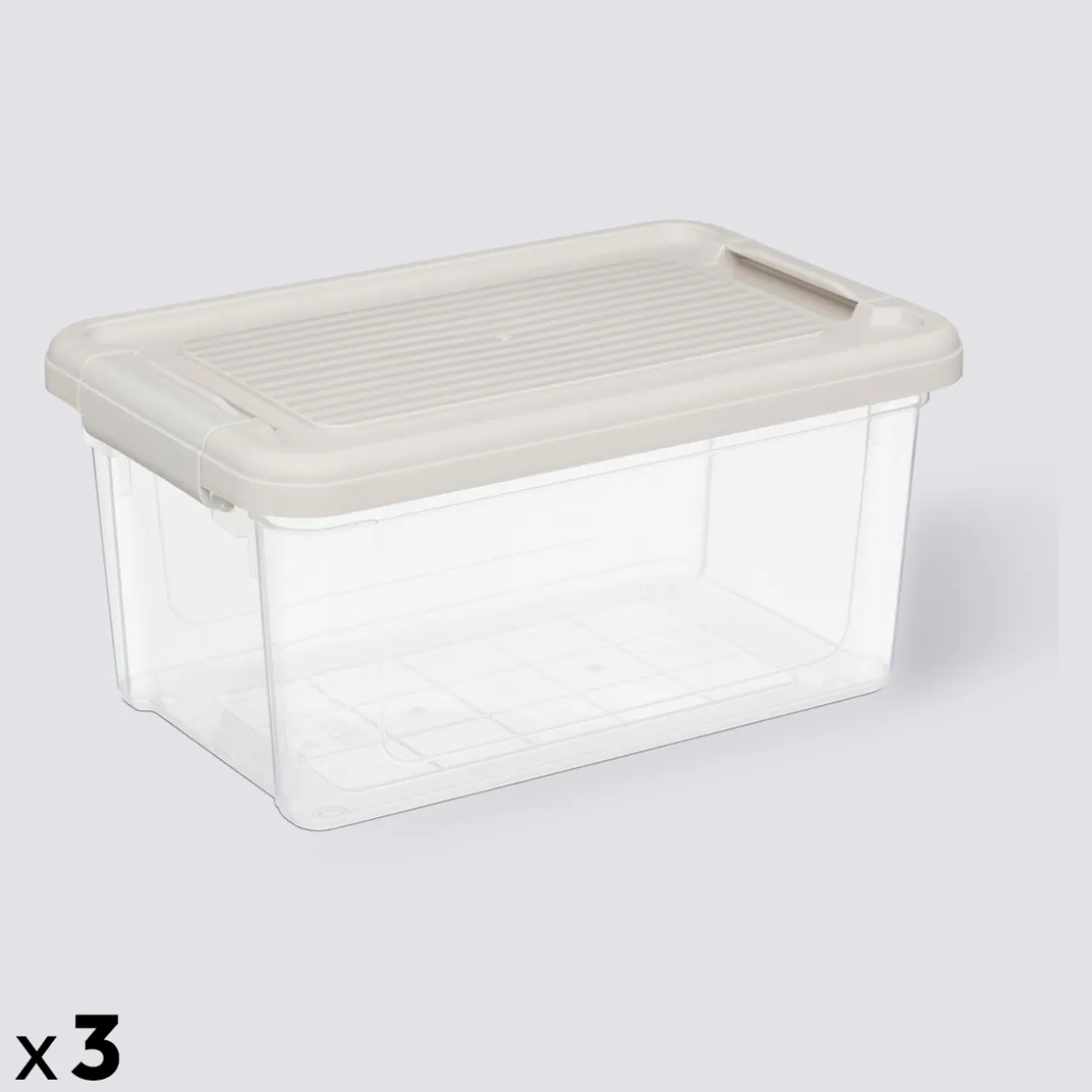 Lot de 3 boîtes de rangement 5L